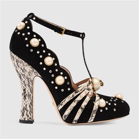 gucci shoes with studs|gucci studded heels.